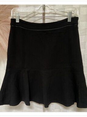 WHBM Fit & Flare Black Lined Skirt Size 4